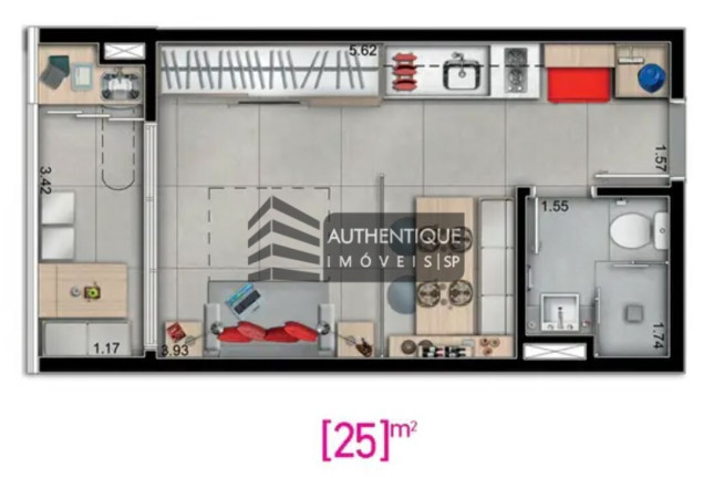 Imagem Imóvel com 1 Quarto à Venda, 25 m² em Indianópolis - São Paulo