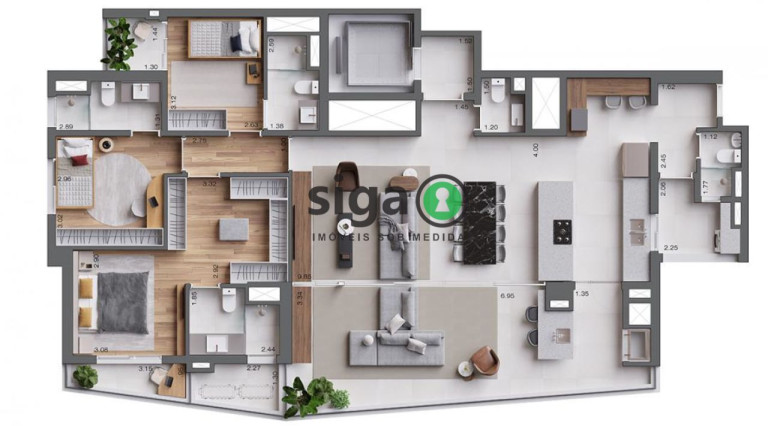 Imagem Apartamento com 4 Quartos à Venda, 168 m² em Brooklin - São Paulo Imagem Apartamento com 4 Quartos à Venda, 168 m² em Brooklin - São Paulo