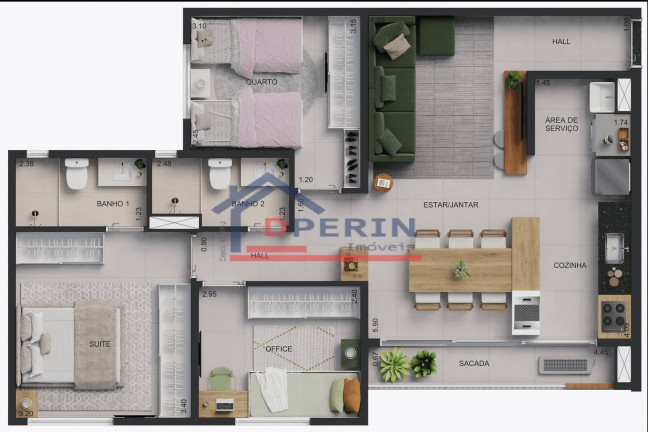 Imagem Apartamento com 3 Quartos à Venda, 78 m² em Parque Faber Castell I - São Carlos