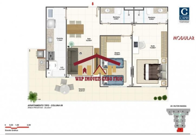Imagem Apartamento com 2 Quartos à Venda, 78 m² em Passagem - Cabo Frio Imagem Apartamento com 2 Quartos à Venda, 78 m² em Passagem - Cabo Frio
