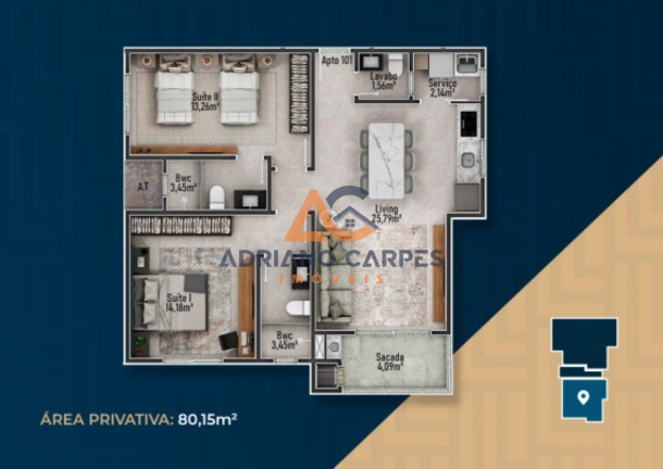 Imagem Imóvel com 2 Quartos à Venda, 80 m² em Centro - Navegantes Imagem Imóvel com 2 Quartos à Venda, 80 m² em Centro - Navegantes