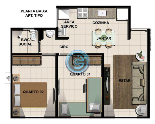 Imagem Apartamento com 2 Quartos à Venda, 41 m² em Inhamã - Igarassu