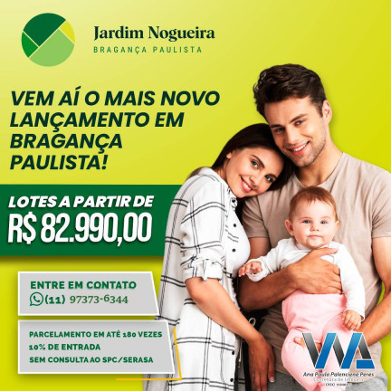 Terreno à Venda, 140 m² em Jardim Nogueira - Bragança Paulista