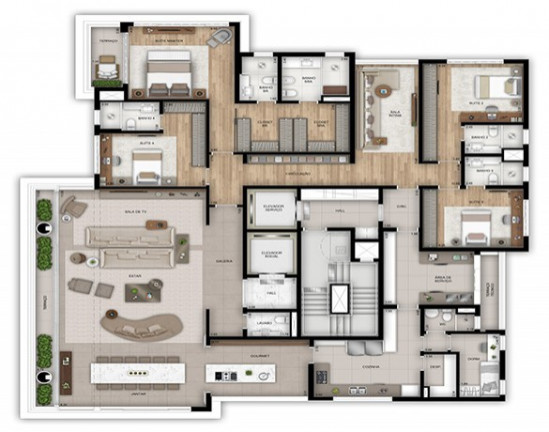 Imagem Apartamento com 4 Quartos à Venda, 355 m² em Paraíso - São Paulo Imagem Apartamento com 4 Quartos à Venda, 355 m² em Paraíso - São Paulo