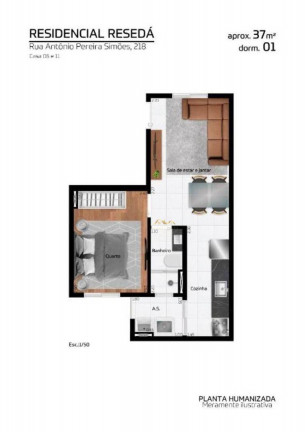 Imagem Apartamento com 2 Quartos à Venda, 40 m² em Vila Paranaguá - São Paulo