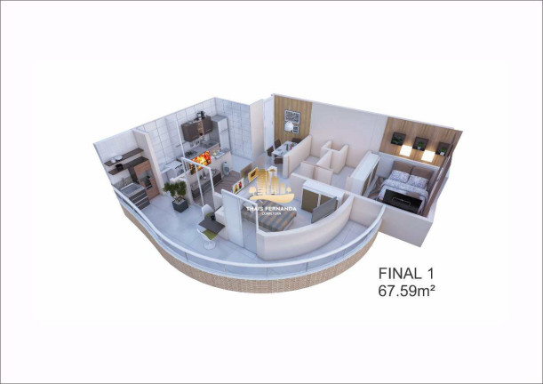 Imagem Apartamento com 2 Quartos à Venda, 68 m² em Maracanã - Praia Grande