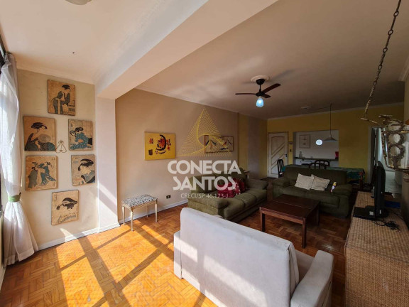 Imagem Apartamento com 3 Quartos para Alugar, 165 m² em José Menino - Santos