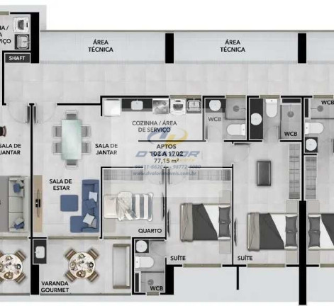 Imagem Apartamento com 3 Quartos à Venda, 77 m² em Bessa - João Pessoa Imagem Apartamento com 3 Quartos à Venda, 77 m² em Bessa - João Pessoa