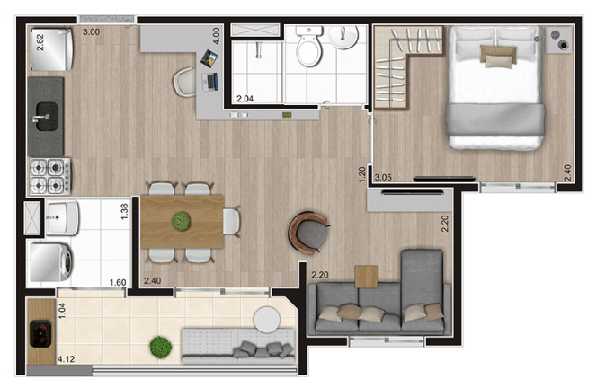Imagem Apartamento com 2 Quartos à Venda, 35 m² em Parque Ipê - São Paulo