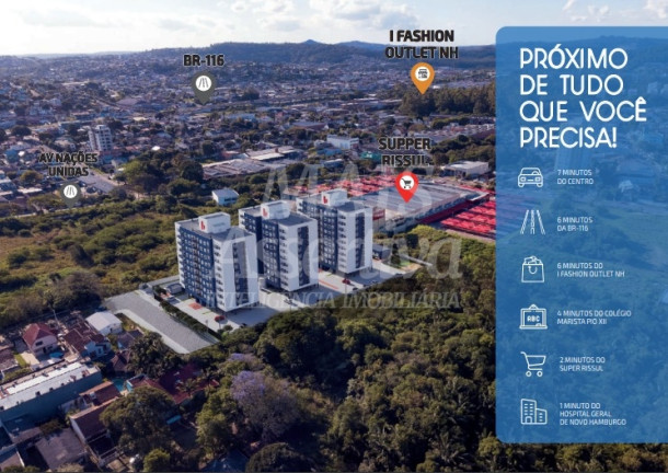 Apartamento com 2 Quartos à Venda, 56 m² em Operário - Novo Hamburgo