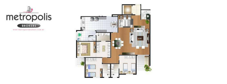 Imagem Apartamento com 3 Quartos à Venda, 155 m² em Barcelona - São Caetano Do Sul Imagem Apartamento com 3 Quartos à Venda, 155 m² em Barcelona - São Caetano Do Sul