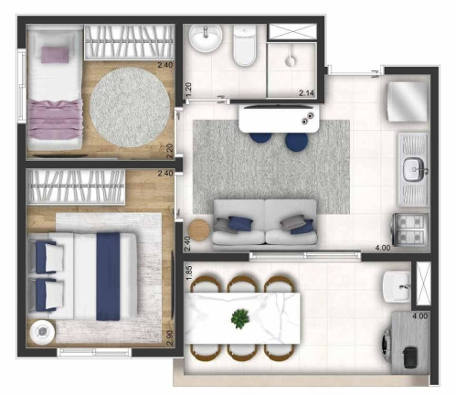 Imagem Apartamento com 2 Quartos à Venda, 31 m² em Jardim Taquaral - São Paulo