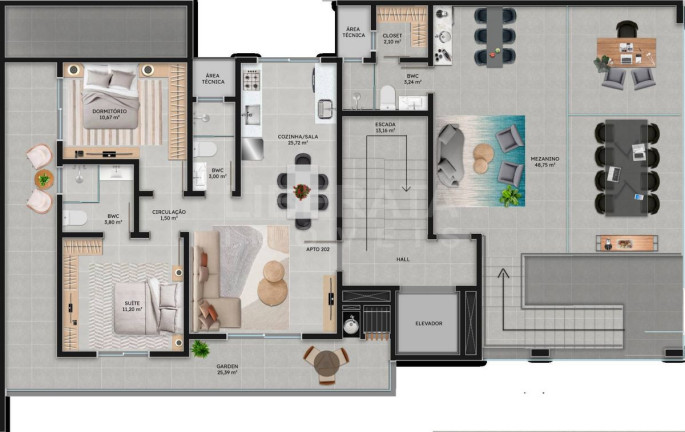 Imagem Apartamento com 2 Quartos à Venda, 76 m² em Meia Praia - Navegantes