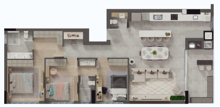 Imagem Apartamento com 2 Quartos à Venda, 100 m² em Cristo Rei - Curitiba