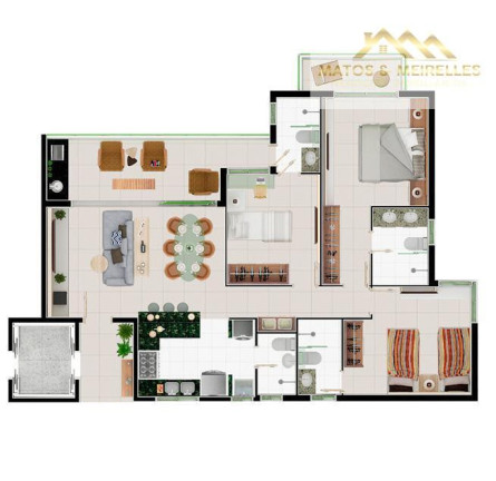 Imagem Apartamento com 3 Quartos à Venda, 93 m² em Parque Iracema - Fortaleza Imagem Apartamento com 3 Quartos à Venda, 93 m² em Parque Iracema - Fortaleza
