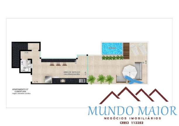 Imagem Cobertura com 3 Quartos à Venda, 126 m² em Jardim - Santo André Imagem Cobertura com 3 Quartos à Venda, 126 m² em Jardim - Santo André