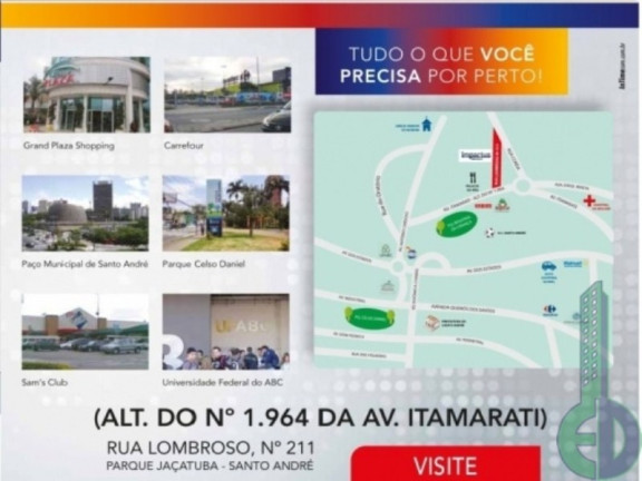 Imagem Apartamento com 3 Quartos à Venda, 61 m² em Vila Curuçá - Santo André