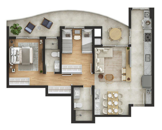 Imagem Apartamento com 3 Quartos à Venda, 96 m² em água Verde - Curitiba Imagem Apartamento com 3 Quartos à Venda, 96 m² em água Verde - Curitiba