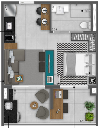 Imagem Apartamento com 1 Quarto à Venda, 45 m² em Mirandópolis - São Paulo