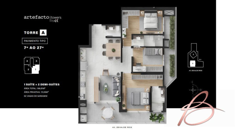 Imagem Apartamento com 3 Quartos à Venda, 115 m² em Centro - Itajaí