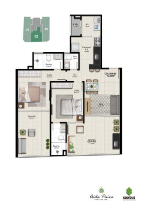 Imagem Imóvel com 2 Quartos à Venda, 72 m² em Praia Do Morro - Guarapari