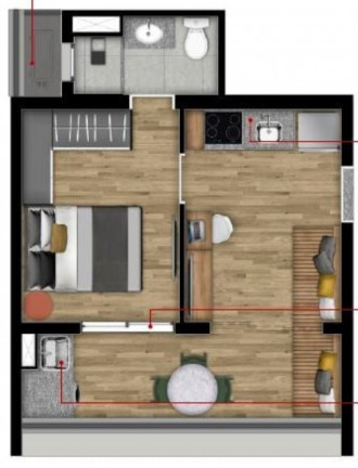 Imagem Imóvel com 1 Quarto à Venda, 26 m² em Cerqueira César - São Paulo
