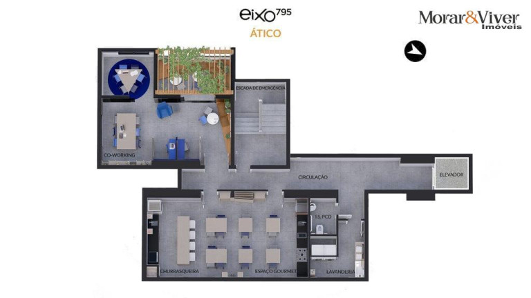Imagem Apartamento com 1 Quarto à Venda, 32 m² em Cristo Rei - Curitiba