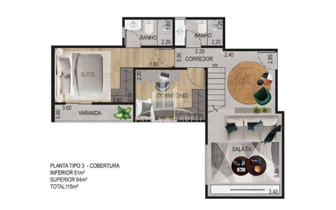 Imagem Cobertura com 2 Quartos à Venda, 115 m² em Centro - São Bernardo Do Campo Imagem Cobertura com 2 Quartos à Venda, 115 m² em Centro - São Bernardo Do Campo