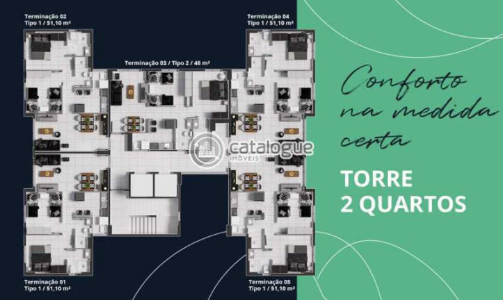 Imagem Apartamento com 2 Quartos à Venda, 48 m² em Rosa Dos Ventos - Parnamirim Imagem Apartamento com 2 Quartos à Venda, 48 m² em Rosa Dos Ventos - Parnamirim