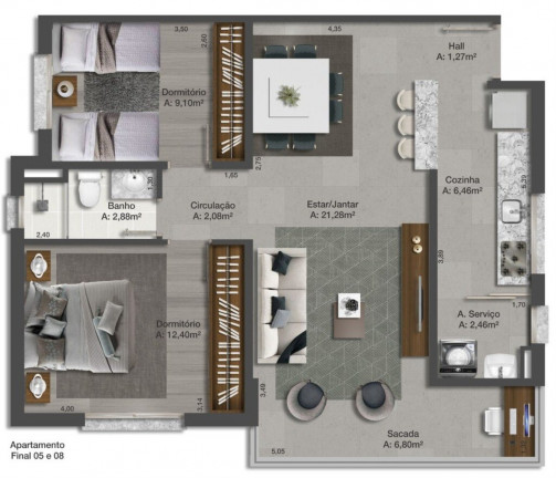 Imagem Imóvel com 2 Quartos à Venda, 73 m² em Teresópolis - Porto Alegre