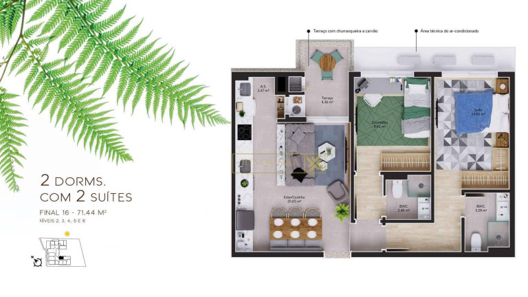 Imagem Apartamento com 2 Quartos à Venda, 71 m² em Cacupé - Florianópolis
