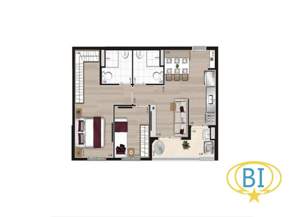 Imagem Apartamento com 2 Quartos à Venda, 43 m² em Jardim Arize - São Paulo