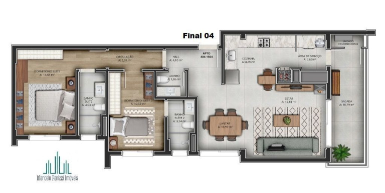Imagem Apartamento com 2 Quartos à Venda, 105 m² em São Bento - Bento Gonçalves