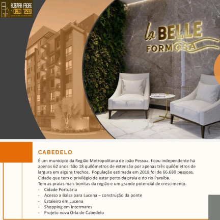 Apartamento com 2 Quartos à Venda, 53 m² em Monte Castelo - Cabedelo
