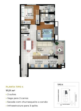 Imagem Apartamento com 2 Quartos à Venda, 75 m² em Anita Garibaldi - Joinville Imagem Apartamento com 2 Quartos à Venda, 75 m² em Anita Garibaldi - Joinville