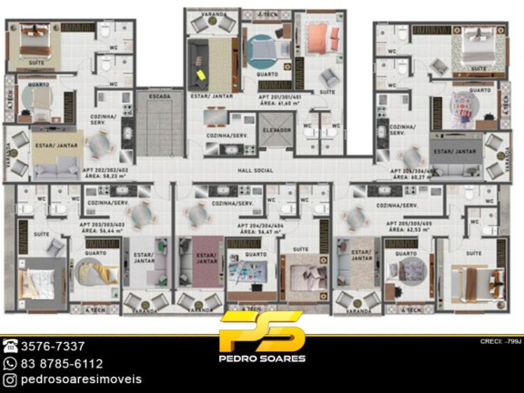 Imagem Apartamento com 2 Quartos à Venda, 56 m² em Cristo Redentor - João Pessoa Imagem Apartamento com 2 Quartos à Venda, 56 m² em Cristo Redentor - João Pessoa