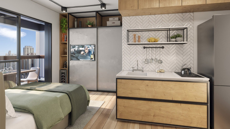 Imagem Apartamento com 1 Quarto à Venda, 28 m² em Brooklin Paulista - São Paulo