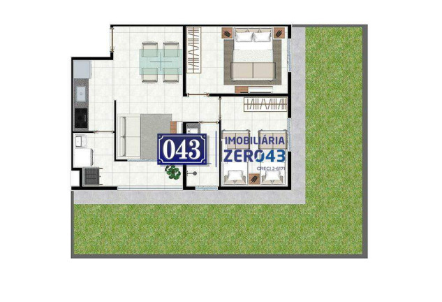 Imagem Apartamento com 2 Quartos à Venda, 51 m² em Parque Jamaica - Londrina