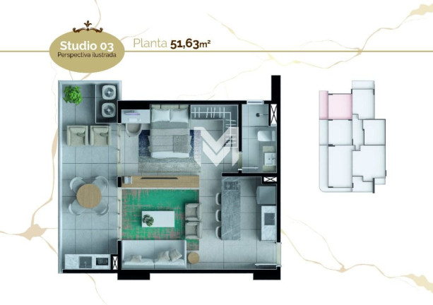 Imagem Apartamento com 1 Quarto à Venda, 50 m² em Umarizal - Belém Imagem Apartamento com 1 Quarto à Venda, 50 m² em Umarizal - Belém