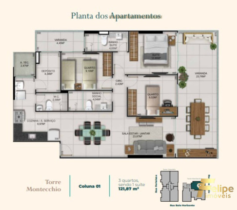 Imagem Imóvel com 3 Quartos à Venda, 125 m² em Itapuã - Vila Velha Imagem Imóvel com 3 Quartos à Venda, 125 m² em Itapuã - Vila Velha