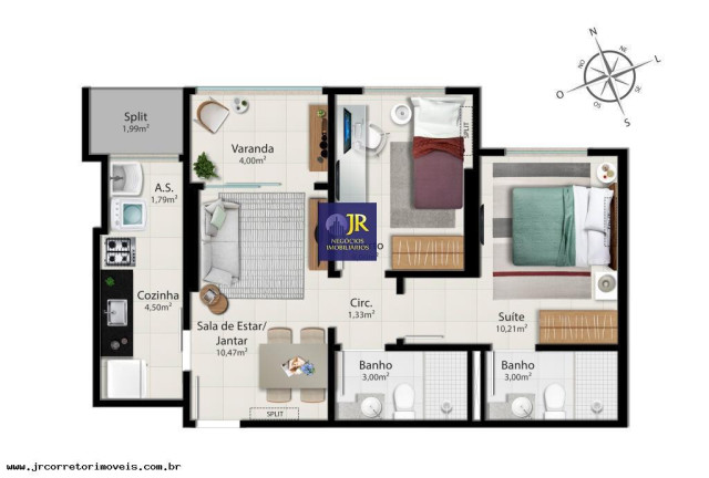 Imagem Imóvel com 2 Quartos à Venda, 59 m² em Jockey De Itaparica - Vila Velha Imagem Imóvel com 2 Quartos à Venda, 59 m² em Jockey De Itaparica - Vila Velha