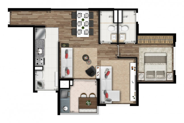 Imagem Apartamento com 2 Quartos à Venda, 49 m² em Morumbi - São Paulo Imagem Apartamento com 2 Quartos à Venda, 49 m² em Morumbi - São Paulo