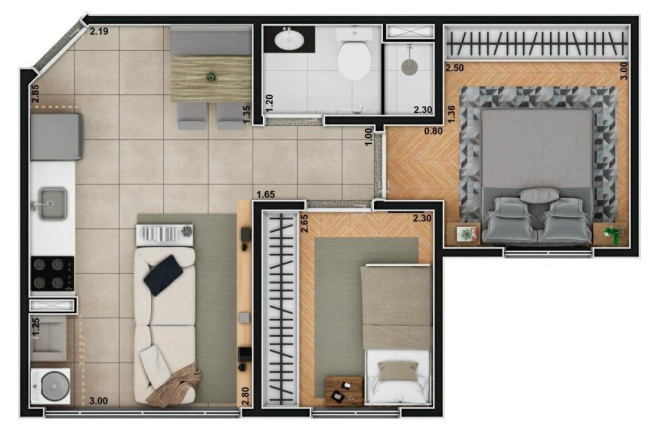 Imagem Apartamento com 2 Quartos à Venda, 38 m² em Jardim Vitápolis - Itapevi