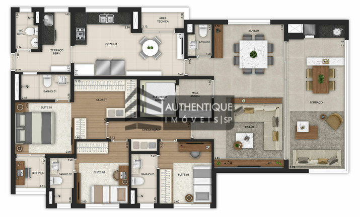 Imagem Apartamento com 3 Quartos à Venda, 141 m² em Brooklin - São Paulo Imagem Apartamento com 3 Quartos à Venda, 141 m² em Brooklin - São Paulo