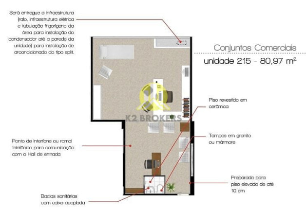 Imagem Sala Comercial à Venda, 80 m² em Centro - Curitiba Imagem Sala Comercial à Venda, 80 m² em Centro - Curitiba