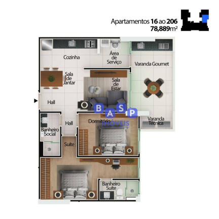 Imagem Apartamento com 2 Quartos à Venda, 78 m² em Centro - Mongaguá