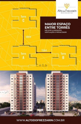 Imagem Apartamento com 3 Quartos à Venda, 88 m² em Frezzarin - Americana Imagem Apartamento com 3 Quartos à Venda, 88 m² em Frezzarin - Americana