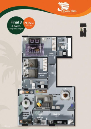 Imagem Apartamento com 2 Quartos à Venda, 76 m² em Centro - Itanhaém