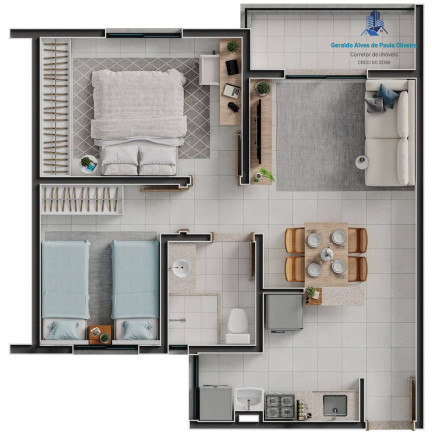 Imagem Apartamento com 2 Quartos à Venda, 50 m² em Vila Fabril - Anápolis