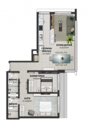 Imagem Apartamento com 2 Quartos à Venda, 77 m² em Centro - Torres Imagem Apartamento com 2 Quartos à Venda, 77 m² em Centro - Torres